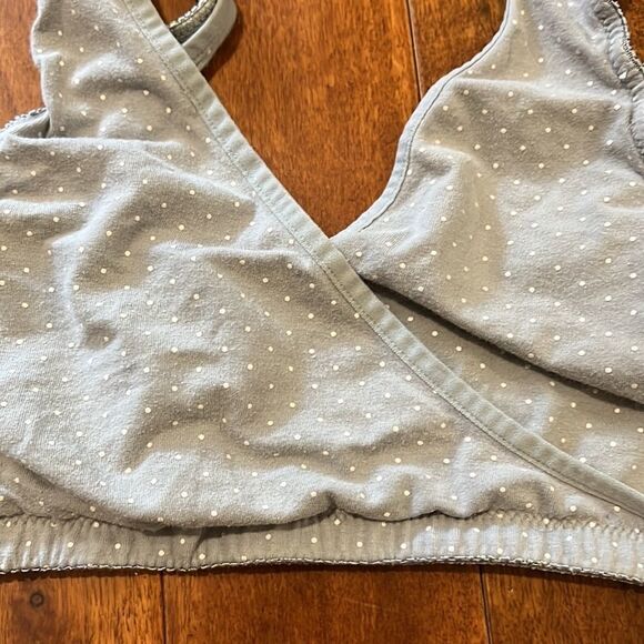 Motherhood Maternity Gray Polka Dot Nursing Bra - Picture 2 of 4